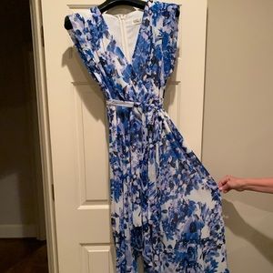 Anthropologie Floral Tie Dress